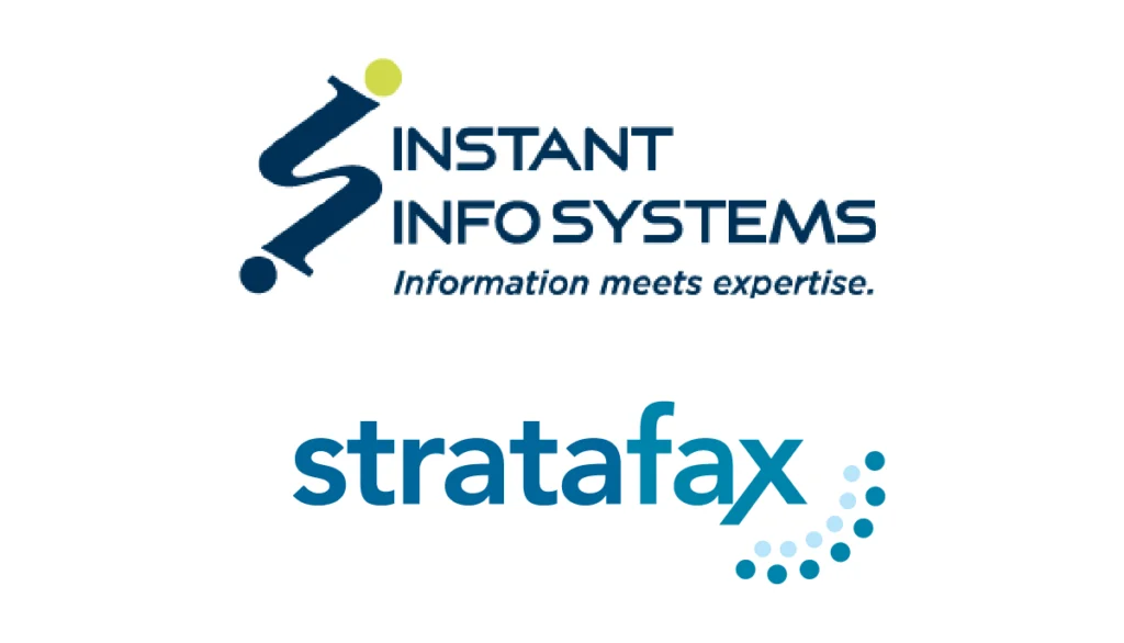 Instant InfoSystems Logo and Stratafax Logo